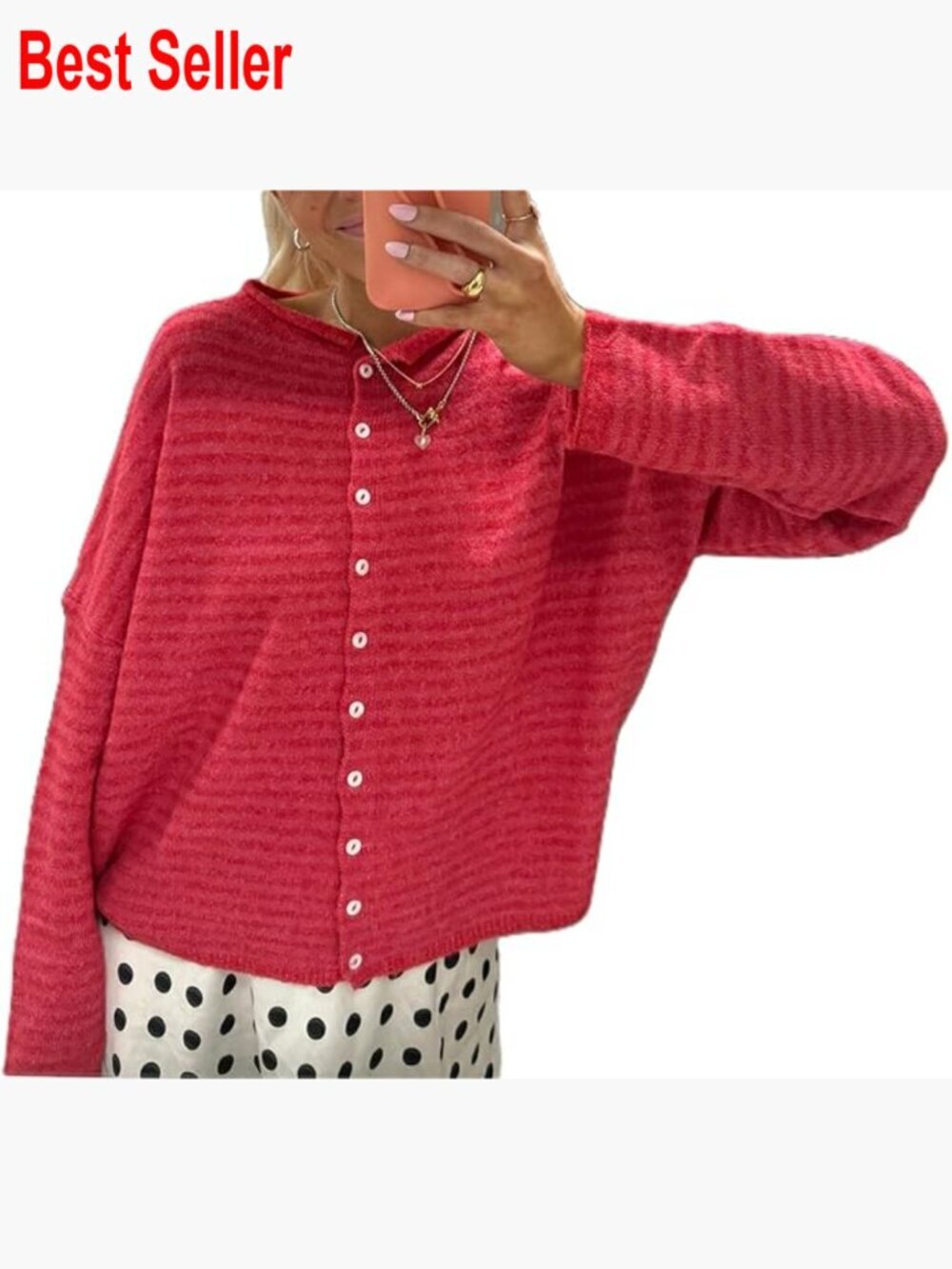 Vintage Y2k Long Sleeve Button Down Cardigan Sweater Knitwear Tops